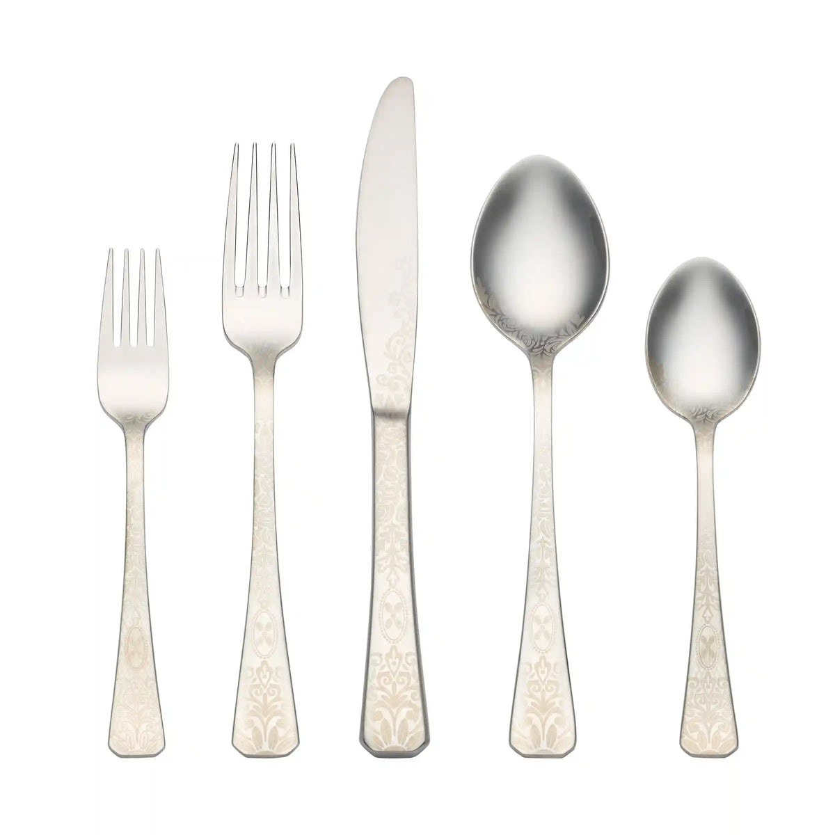 Floral Etch 5-Piece Place Setting