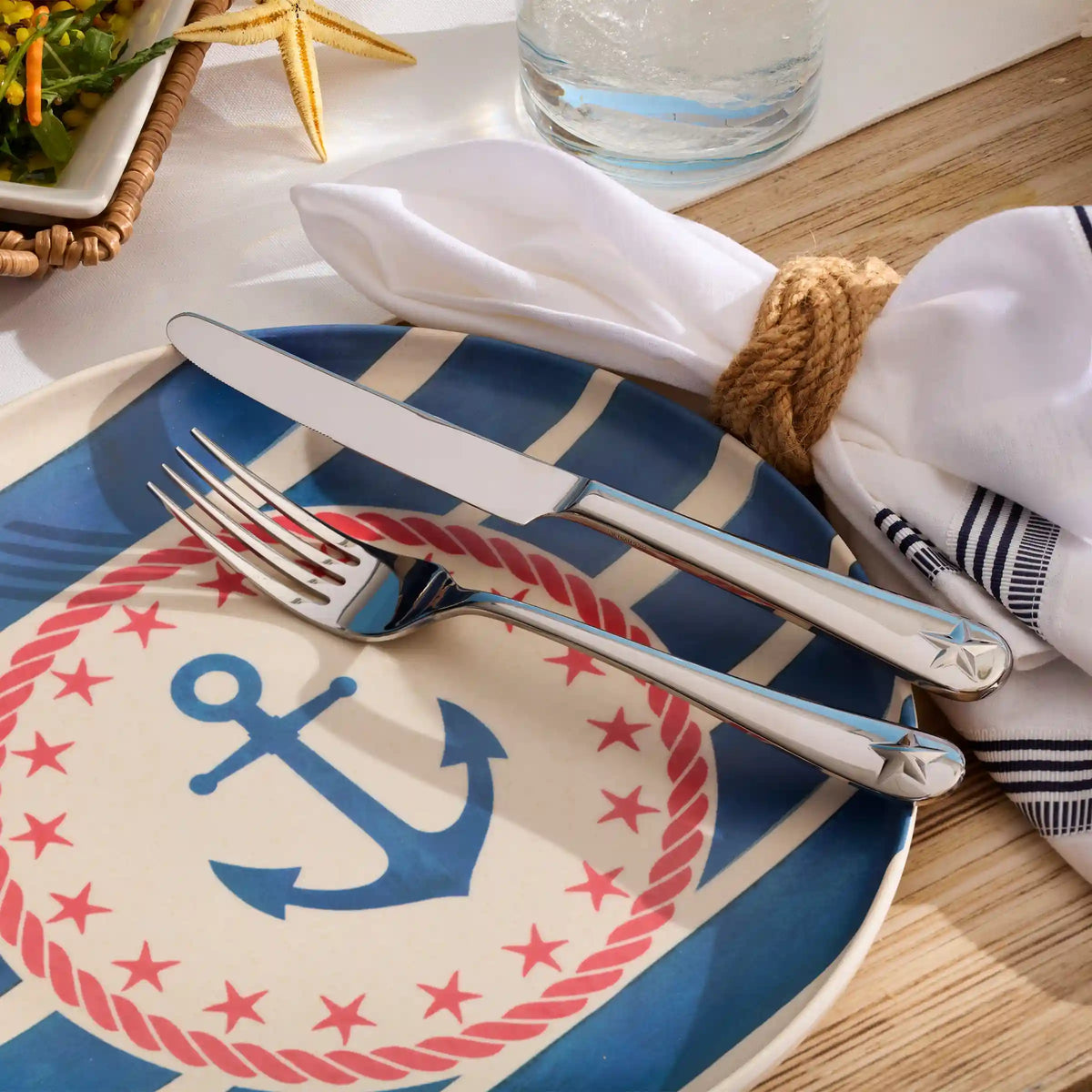 24 Seven Melamine Aweigh We Go 24-Piece Dinnerware Set