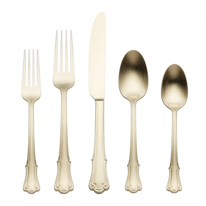 James Street Champagne Satin 20-Piece Flatware Set