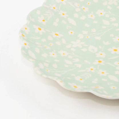 Floral Assorted Bamboo Large Plates, Set of 6