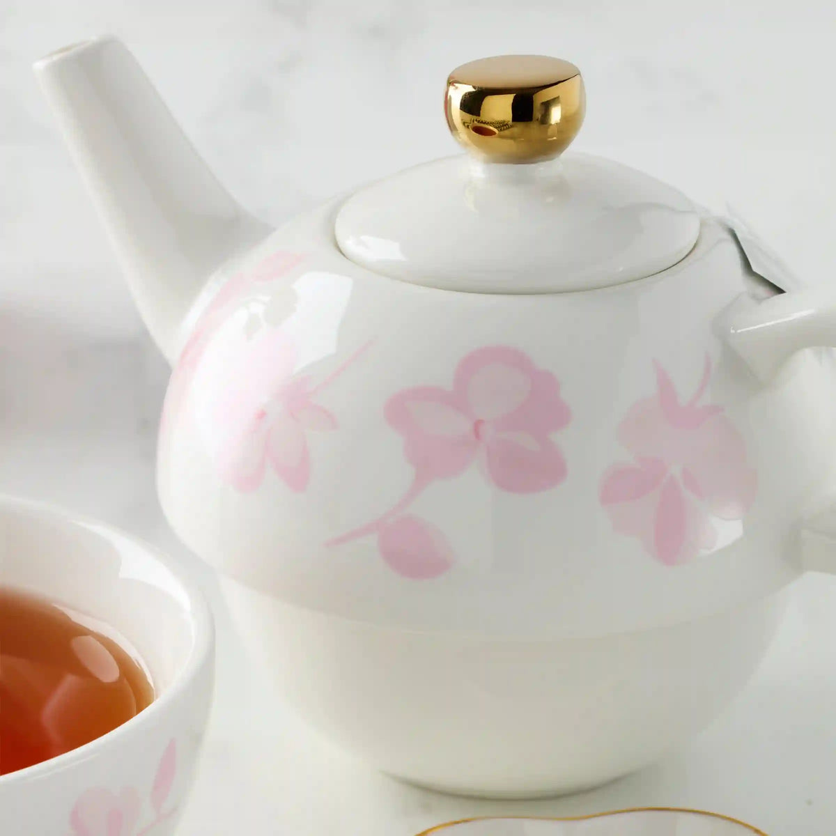 Spring Pansies Tea For One with Tea Bag Holder