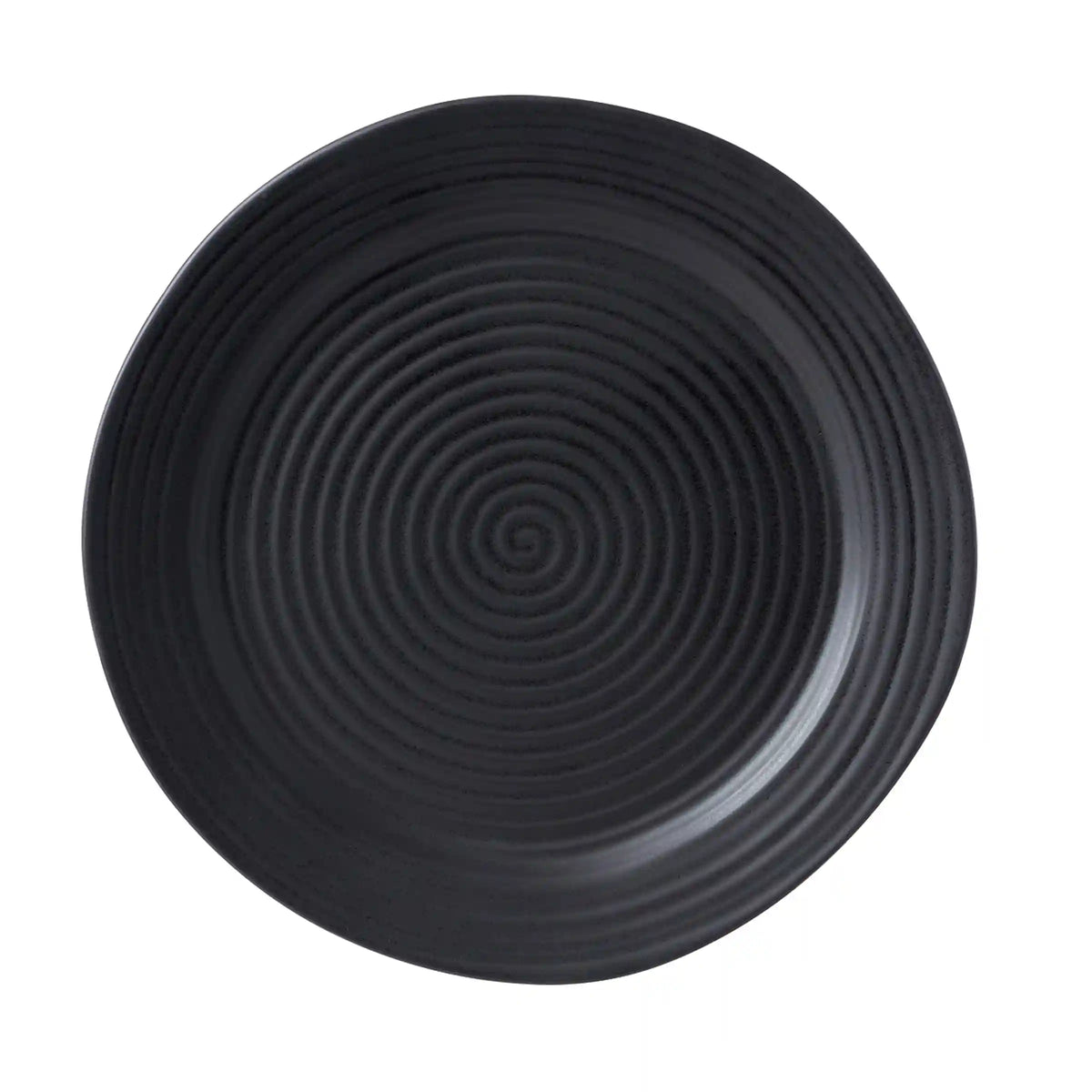 Ridge Black Dinner Plate