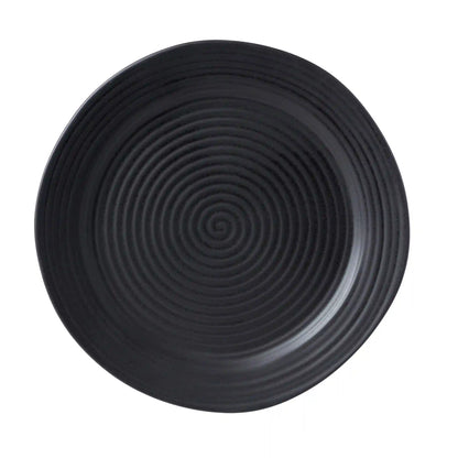 Ridge Black Dinner Plate