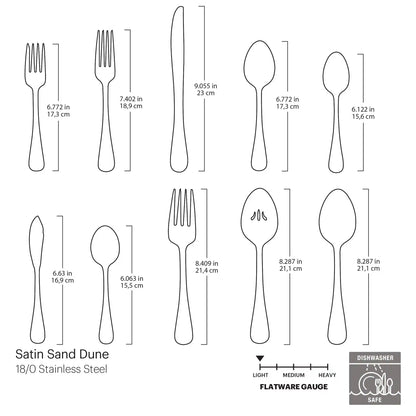 Satin Sand Dune 45-Piece Flatware Set
