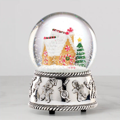 Winter Traditions Gingerbread House Musical Snow Globe