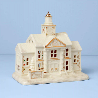 Mistletoe Park Town Hall Lit Figurine