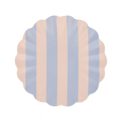 Stripey Assorted Bamboo Small Plates, Set of 6