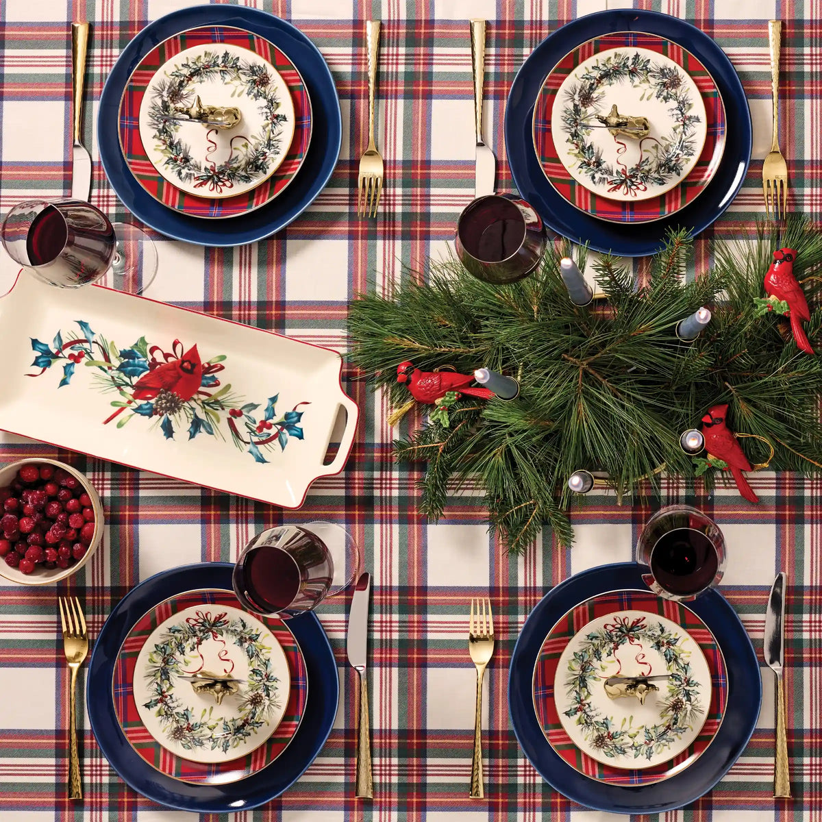 Winter Greetings Salad Plates, Set of 4