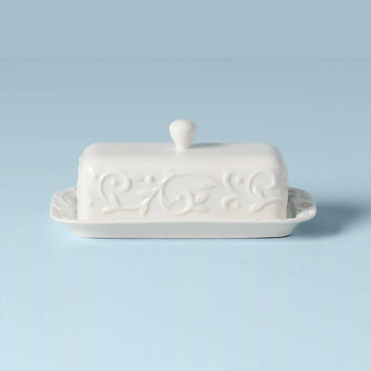 Opal Innocence Carved Butter Dish