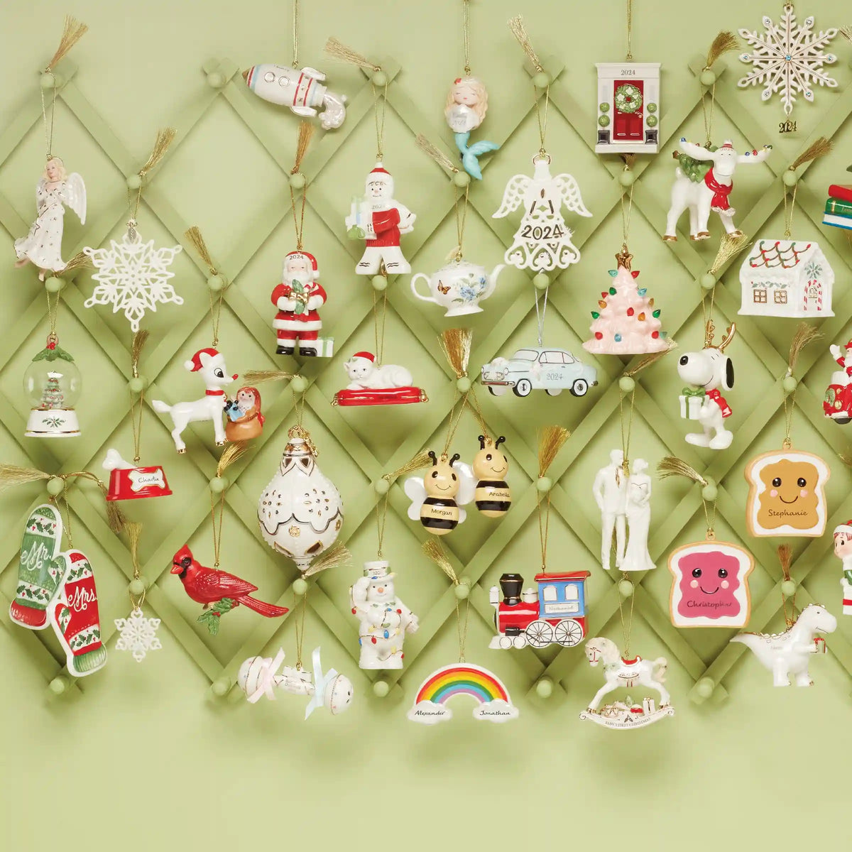 Personalized  2-Piece Peanut Butter & Jam Ornament Set