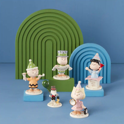 Happy New Year Charlie Brown 5-Piece Figurine Set