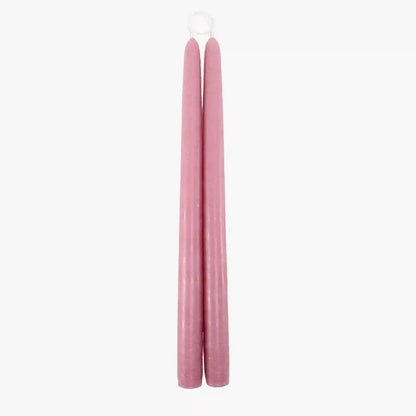 Dripless Vintage Rose 12" Taper Candles, Set of 2