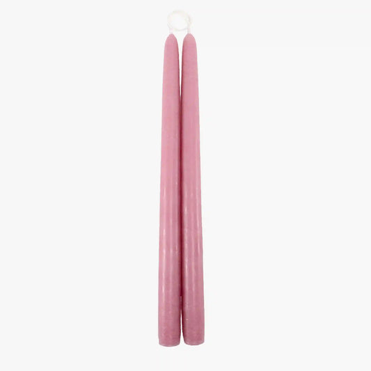 Dripless Vintage Rose 12" Taper Candles, Set of 2