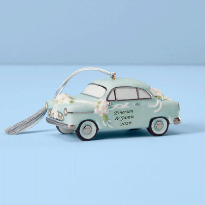 Personalized Just Married Car Ornament