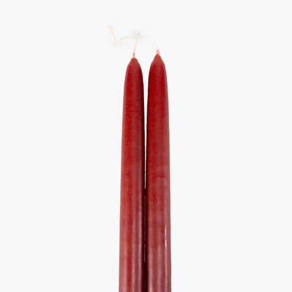 Dripless Rust 12" Taper Candles, Set of 2