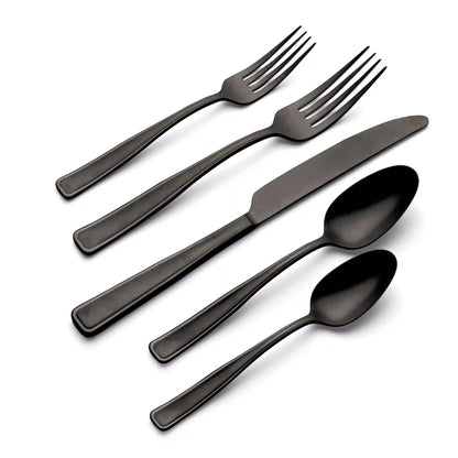 Reid Black Vintage 20-Piece Flatware Set