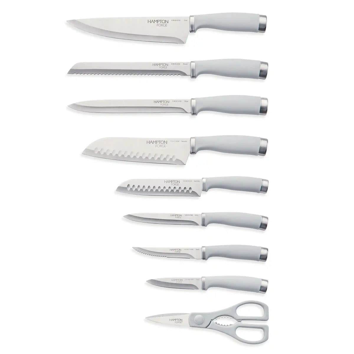 Epicure Cool Grey 15-Piece Cutlery Block Set