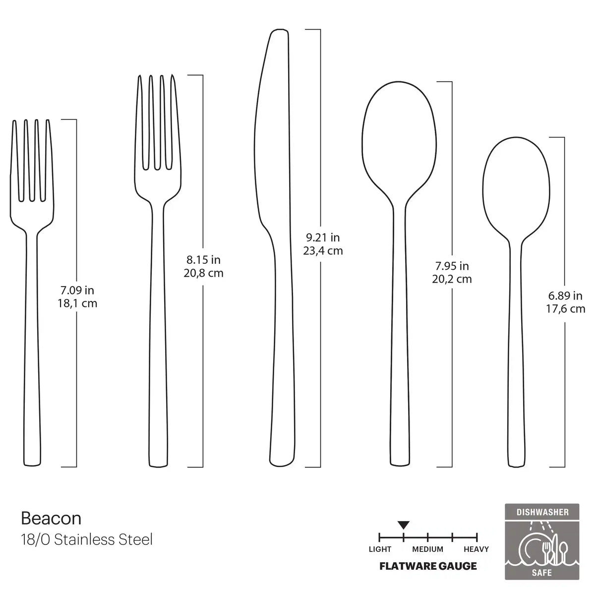 Beacon Champagne Satin 20-Piece Flatware Set
