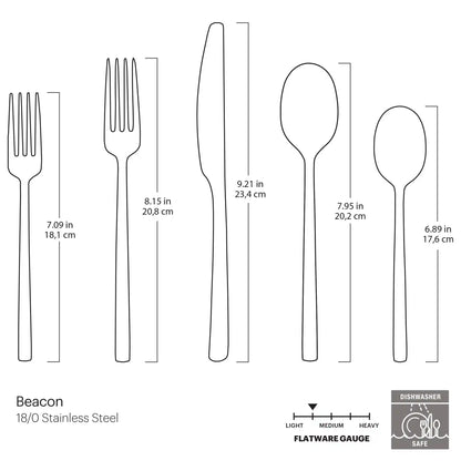 Beacon Champagne Satin 20-Piece Flatware Set