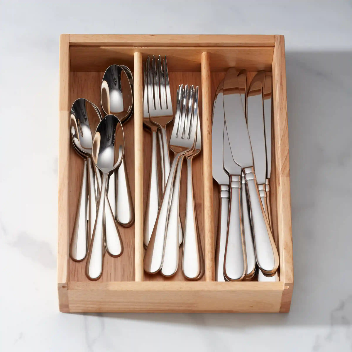 Studio 1414 Mirror 24 Piece Flatware Set with Caddy