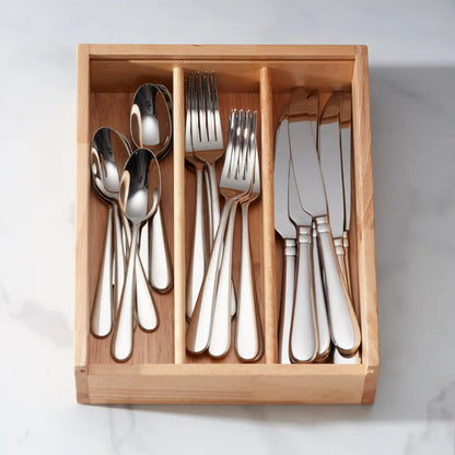 Studio 1414 Mirror 24 Piece Flatware Set with Caddy
