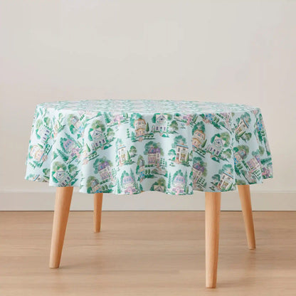 Lenox Spice Village Allover 70x70 Round Tablecloth