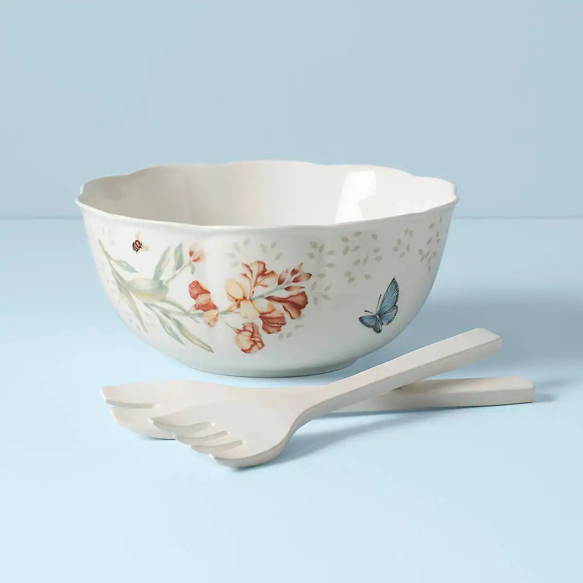 Butterfly Meadow Salad Bowl & Servers