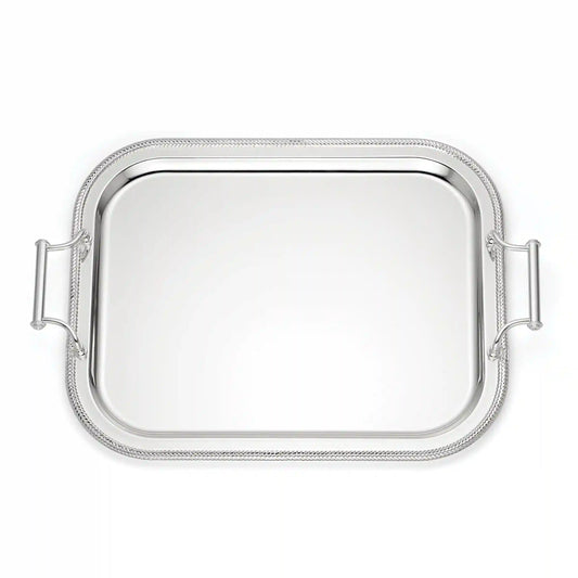 Silverplate Rectangular Tray With Handles