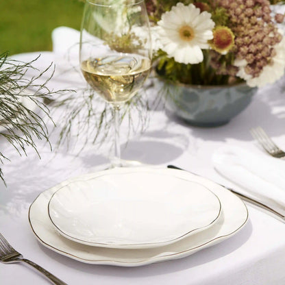 Blue Bay White 12-Piece Dinnerware Set