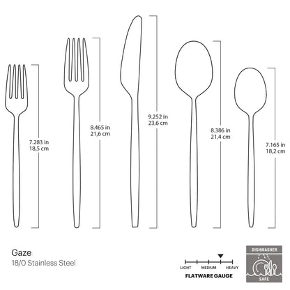 Gaze Champagne Satin 20-Piece Flatware Set
