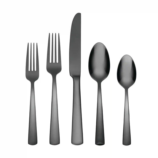 Aptitude Midnight Glossy 20-Piece Flatware Set