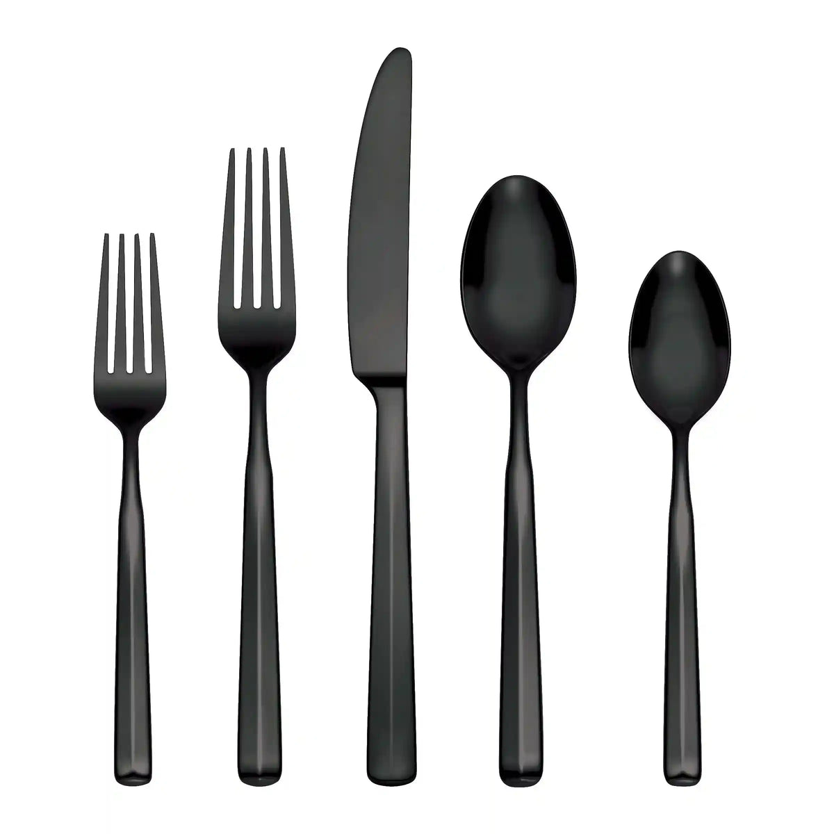 Ryder Black Satin 20-Piece Flatware Set