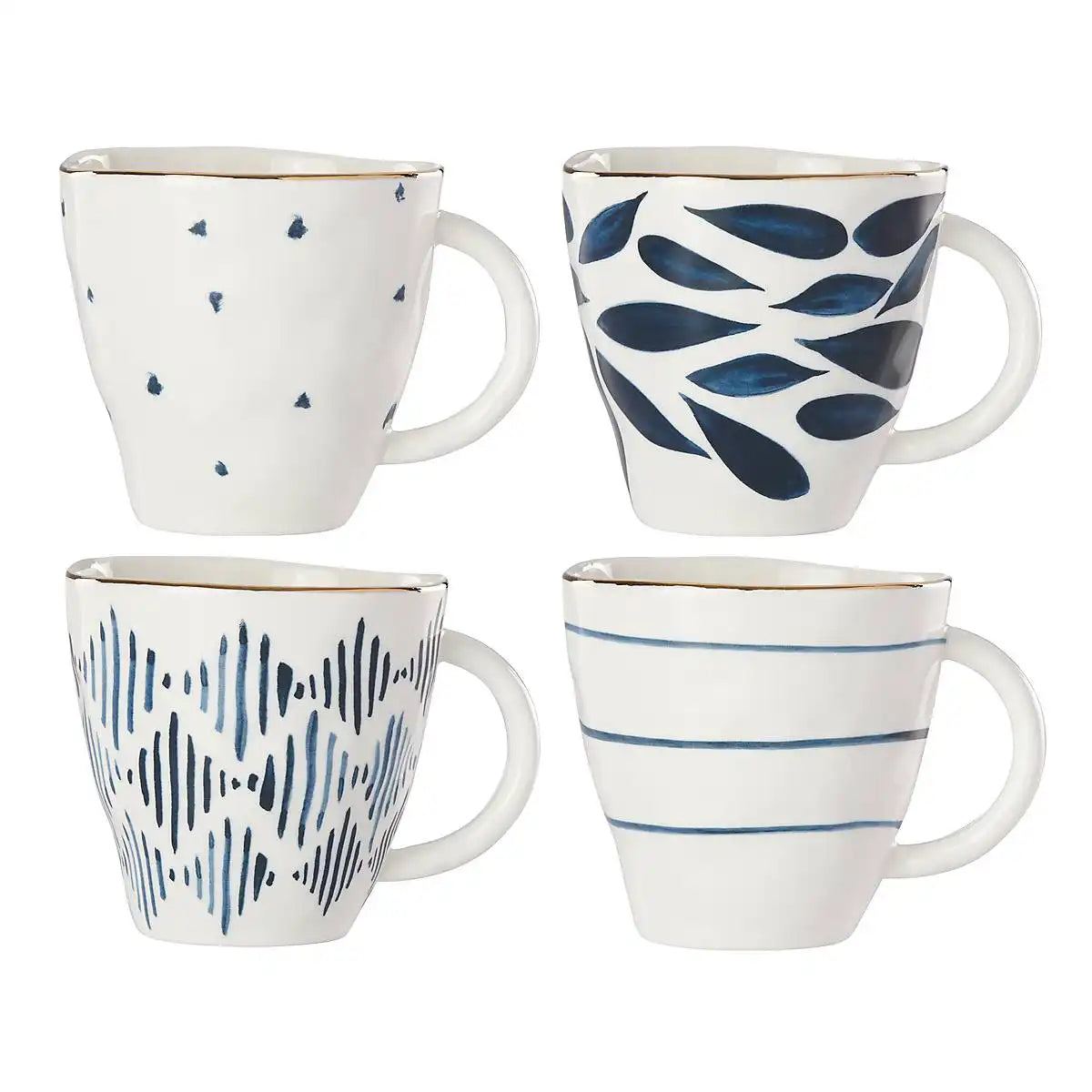 Blue Bay Dessert Mugs, Set of 4