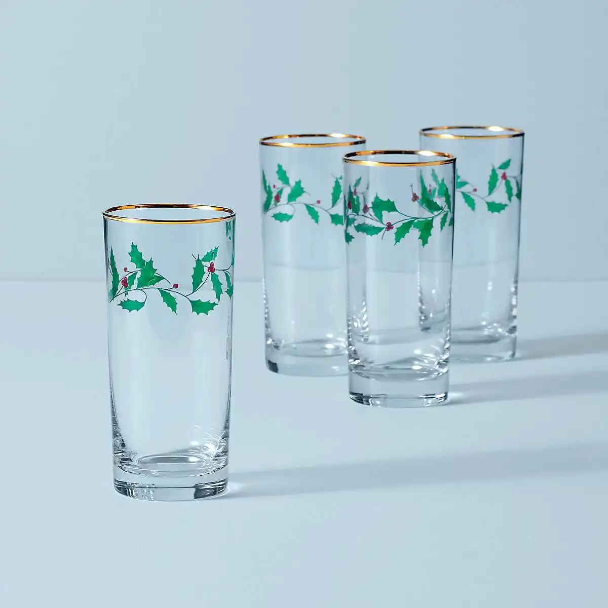 Holiday Highball Glasses, Set of 4