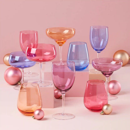 True Colors Wine Glasses, Set of 4