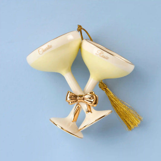 Personalized Champagne Glasses Ornament