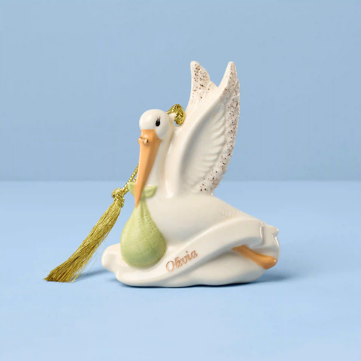 Personalized We're Expecting Stork Ornament