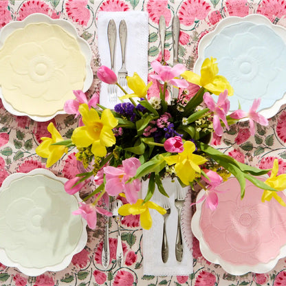 Butterfly Meadow Floral Green Accent Plates, Set of 4