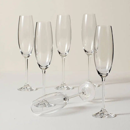 Tuscany Classics Champagne Flute Glasses, Set of 6