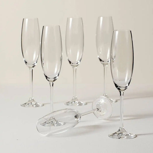 Tuscany Classics Champagne Flute Glasses, Set of 6
