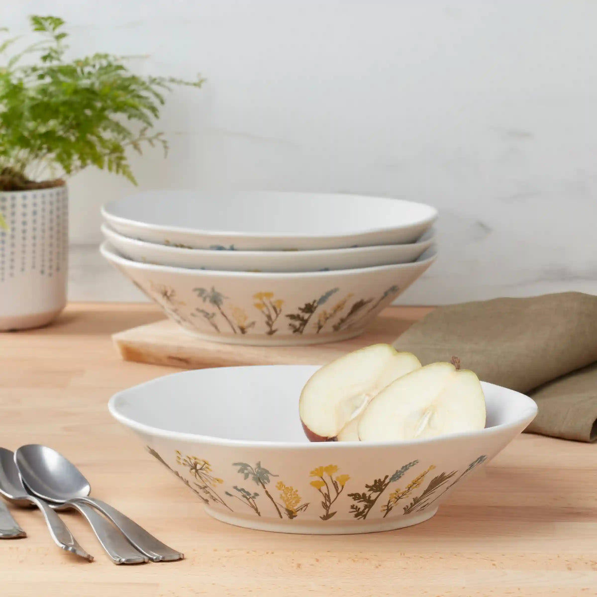 Wildflowers Dinner Bowls, Set of 4