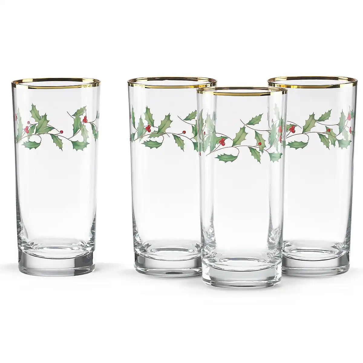 Holiday Highball Glasses, Set of 4