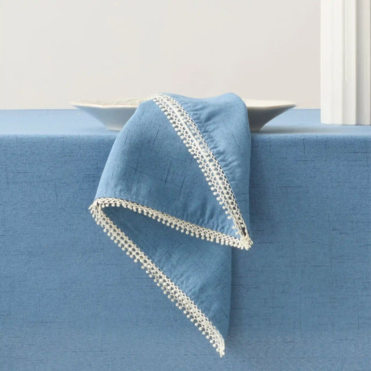 French Perle Periwinkle 19x19 Napkins, Set of 4