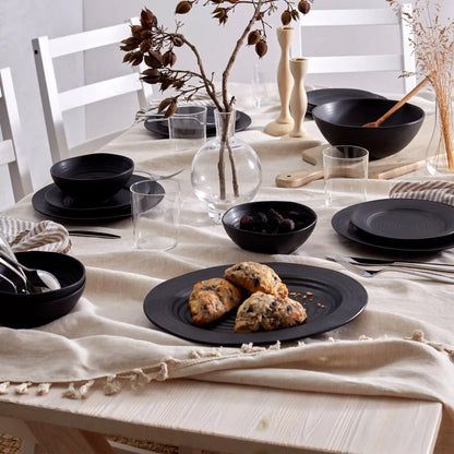 Ridge Black Salad Plate