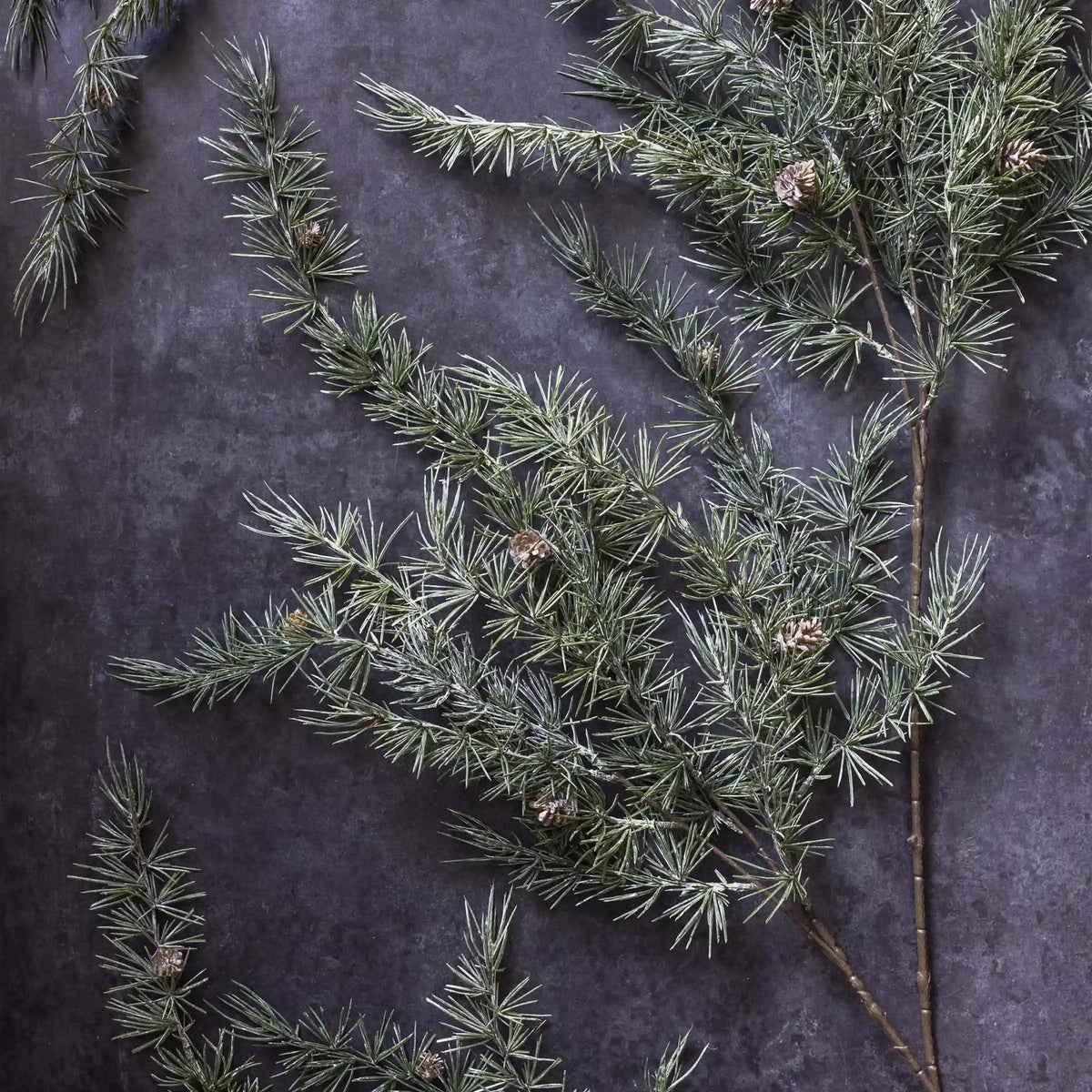 Artificial Cedar and Pinecone Branch