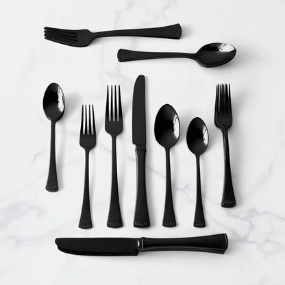 Portola Black Mirror 20-Piece Flatware Set