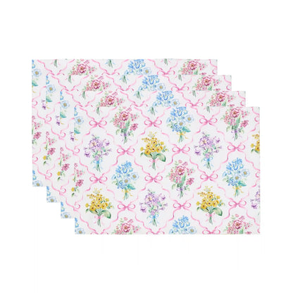 Bouquet Ribbon Placemats, Set of 4