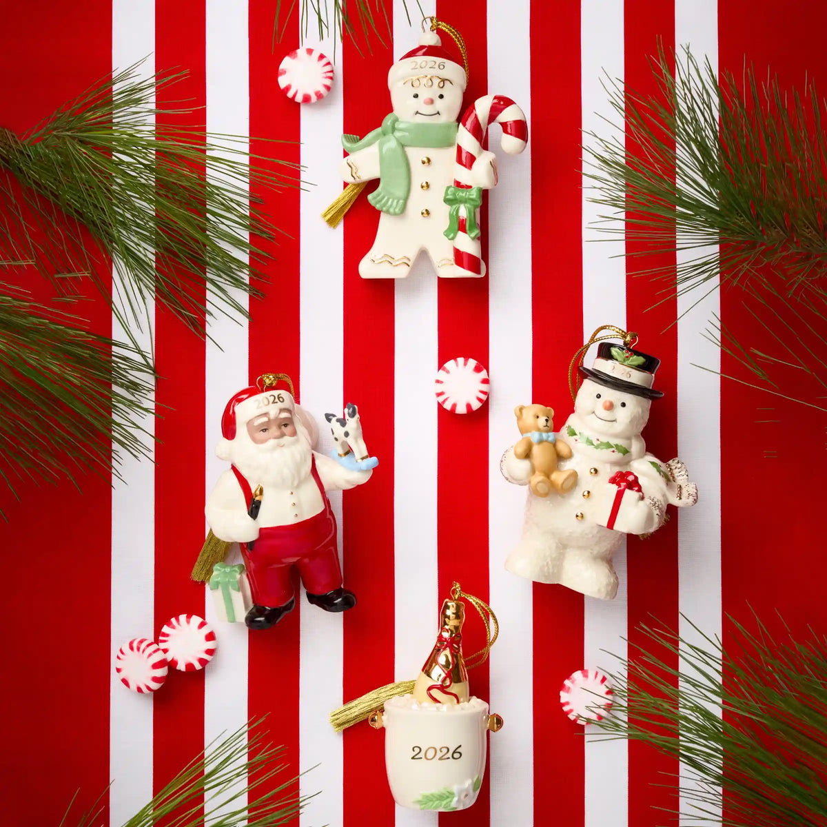 2026 Snowman with Teddy Bear Ornament
