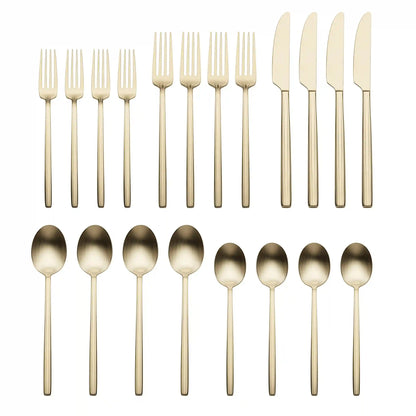 Dean Champagne Satin 20-Piece Flatware Set