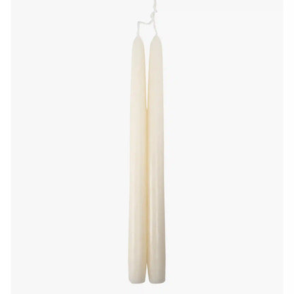 Dripless White 12" Taper Candles, Set of 2